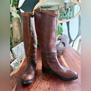 ASH handmade purposely distressed Leather Knee-High riding Boots Like New 38